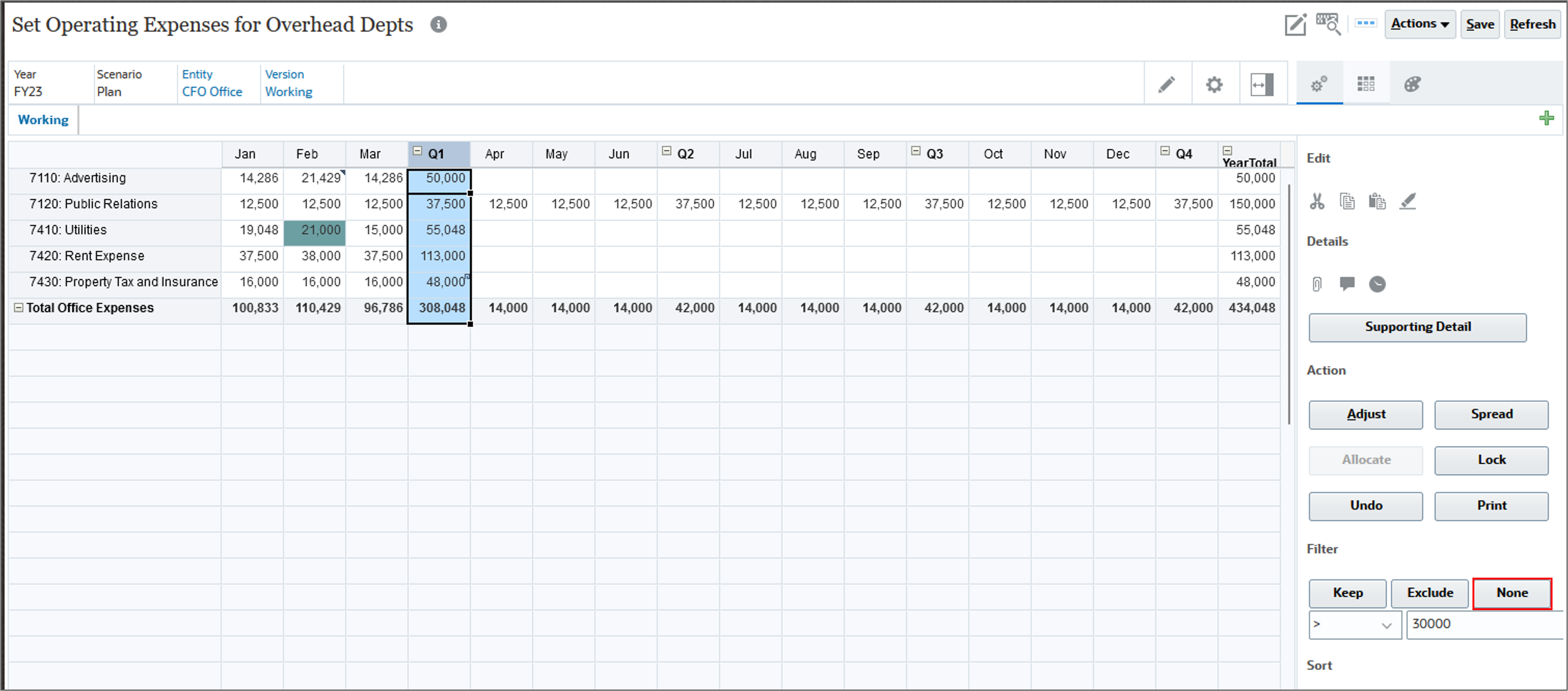 Expense Form Q1 Highlighted